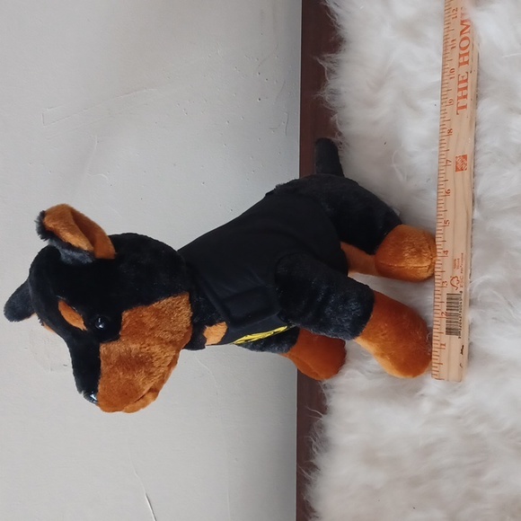 Rottweiler plush stuffed dog puppy removeable Protect Life Jacket not used - Picture 12 of 13